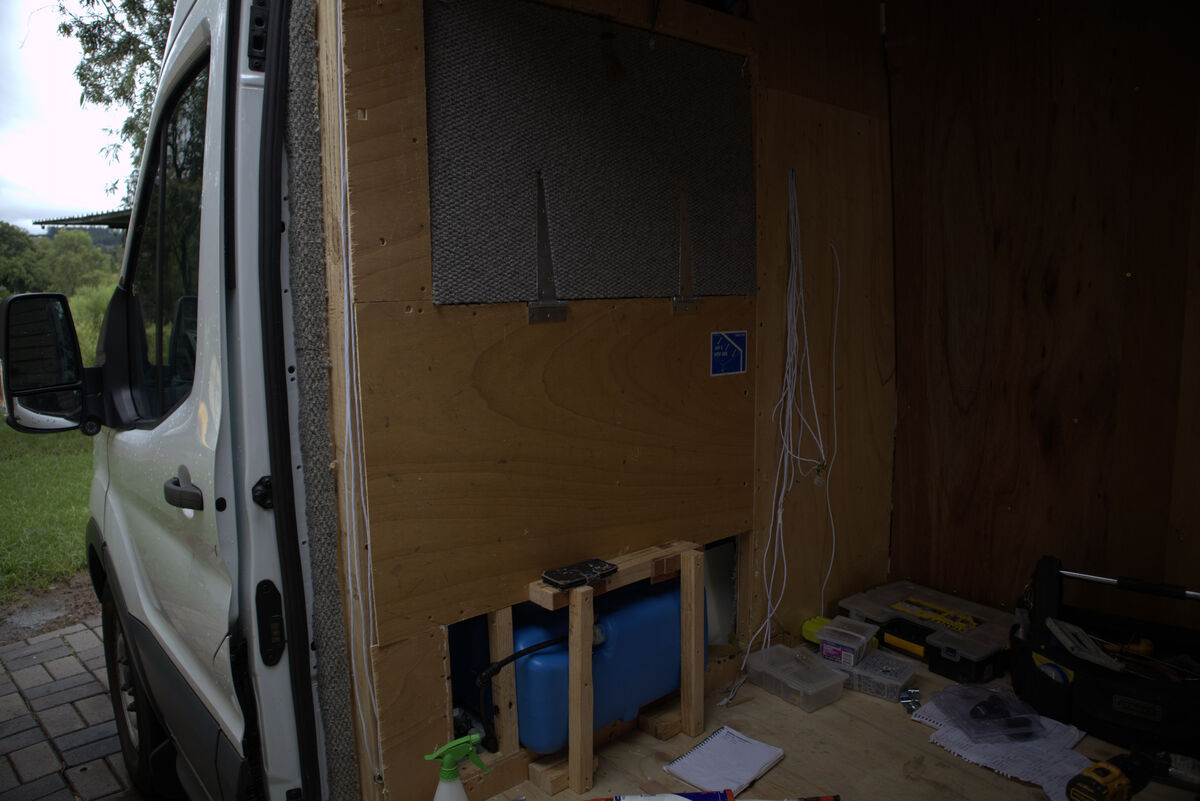 Bare cockpit wall before finishing